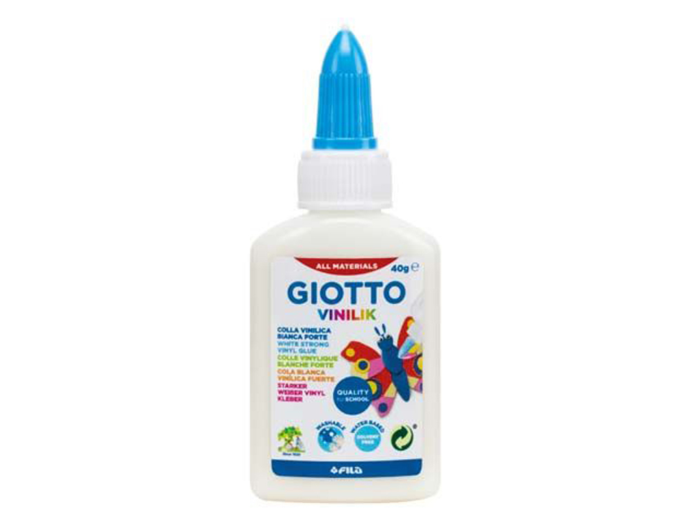 COLLE VINILIK BLANCHE FORTE GIOTTO SANS SOLVANT USAGE     MULTI SUPPORTS FLACON 40G