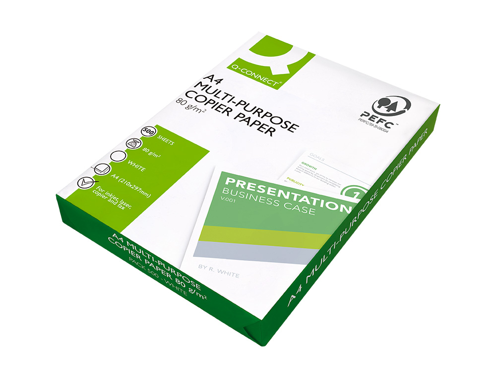 PAPIER Q-CONNECT A4 80G/M2 MULTIFONCTION ECONOMY 500     FEUILLES