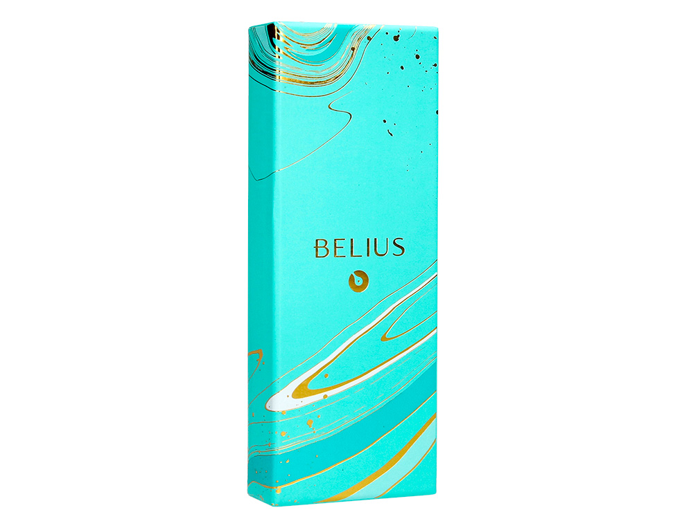 ROLLER BELIUS AQUA ALUMINIUM DETAILS ET ATTRIBUTS OR ENCRE NOIRE COLORIS TURQUOISE DANS COFFRET CADEAU