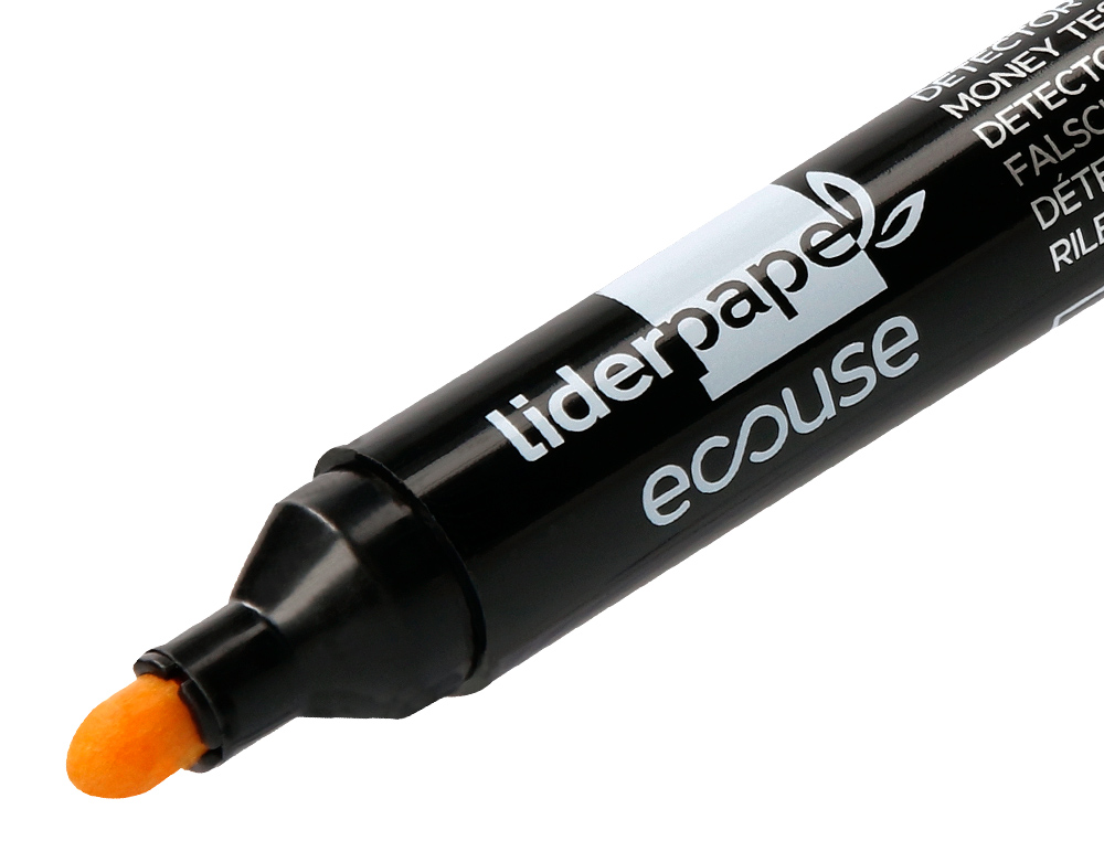 STYLO LIDERPAPEL ECOUSE DETECTEUR FAUX-BILLETS POINTE OGIVE TRACE 3MM BLISTER