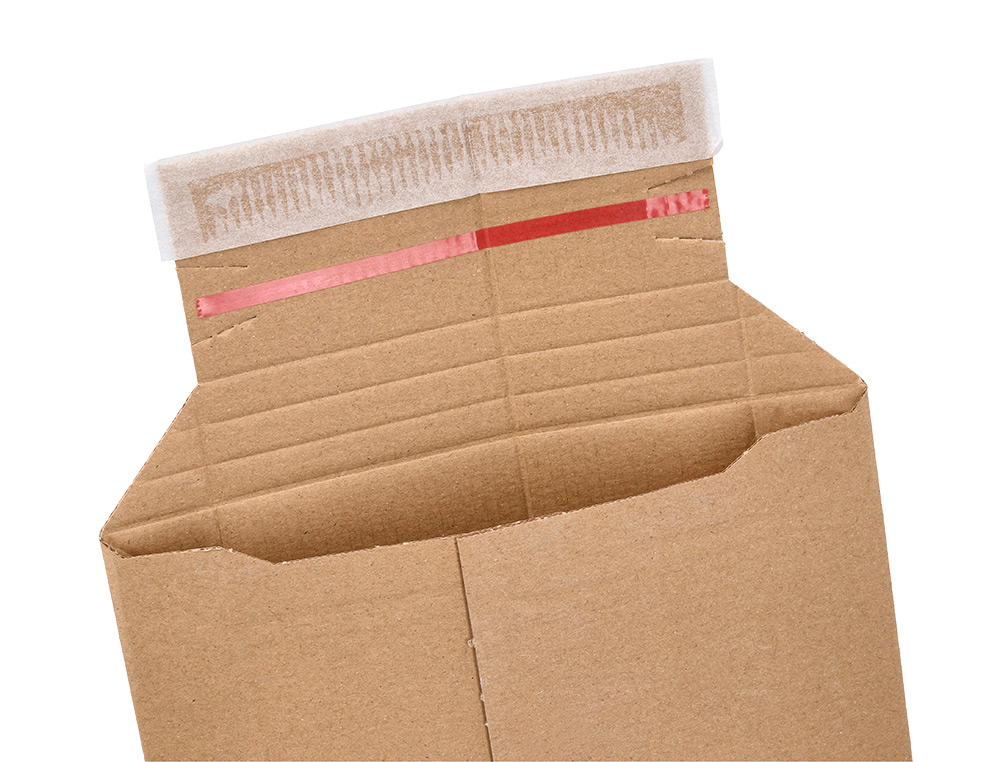 POCHETTE D'EXPEDITION Q-CONNECT CARTON 100% RECYCLE ET RECYCLABLE FERMETURE AUTO-ADHESIVE 252X167X72MM COLORIS KRAFT