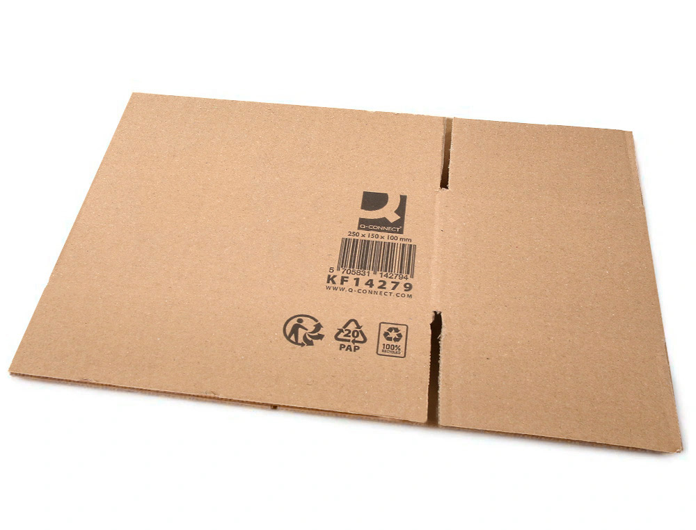 CAISSE AMERICAINE Q-CONNECT CARTON RECYCLE CANNELURE 5MM 250X150X100MM