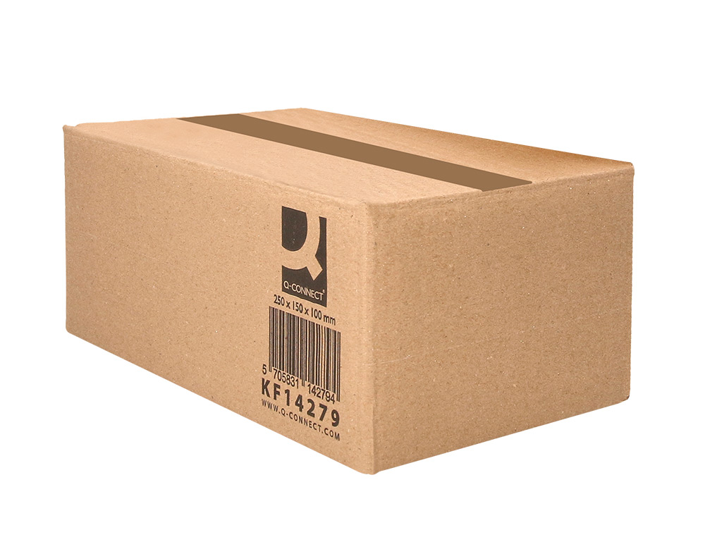 CAISSE AMERICAINE Q-CONNECT CARTON RECYCLE CANNELURE 5MM 250X150X100MM
