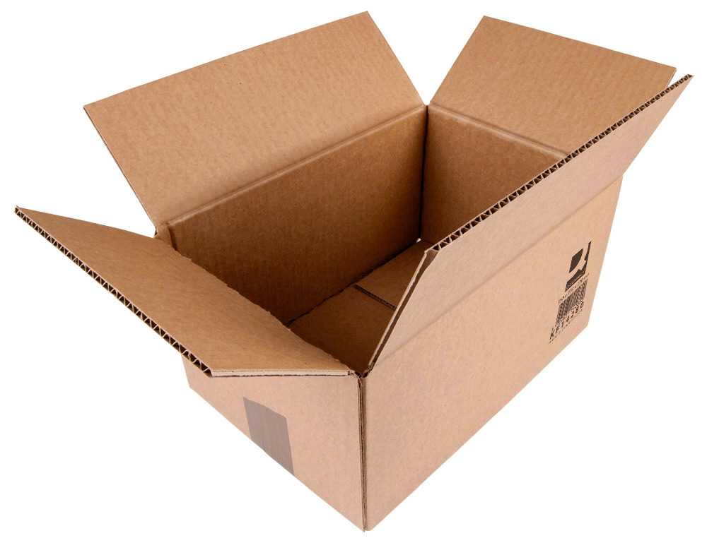 CAISSE AMERICAINE Q-CONNECT CARTON RECYCLE CANNELURE 5MM 350X250X220MM