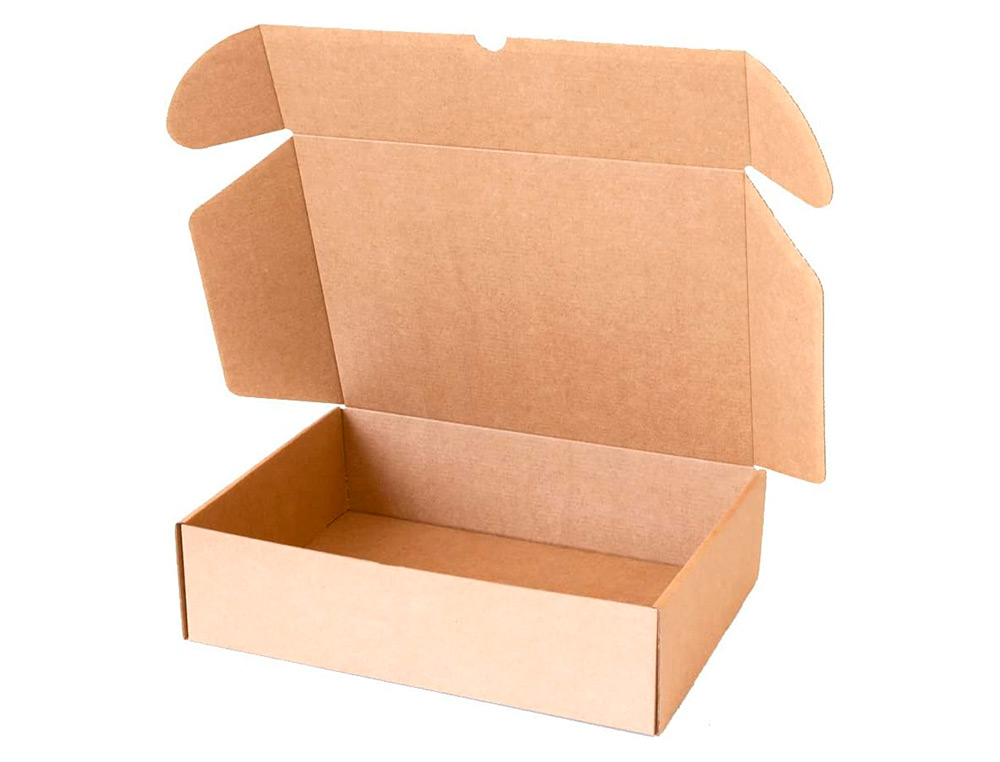 BOITE MONTAGE AUTOMATIQUE Q-CONNECT POUR E-COMMERCE ET CADEAUX CARTON RECYCLE CANNELURE 3MM KRAFT