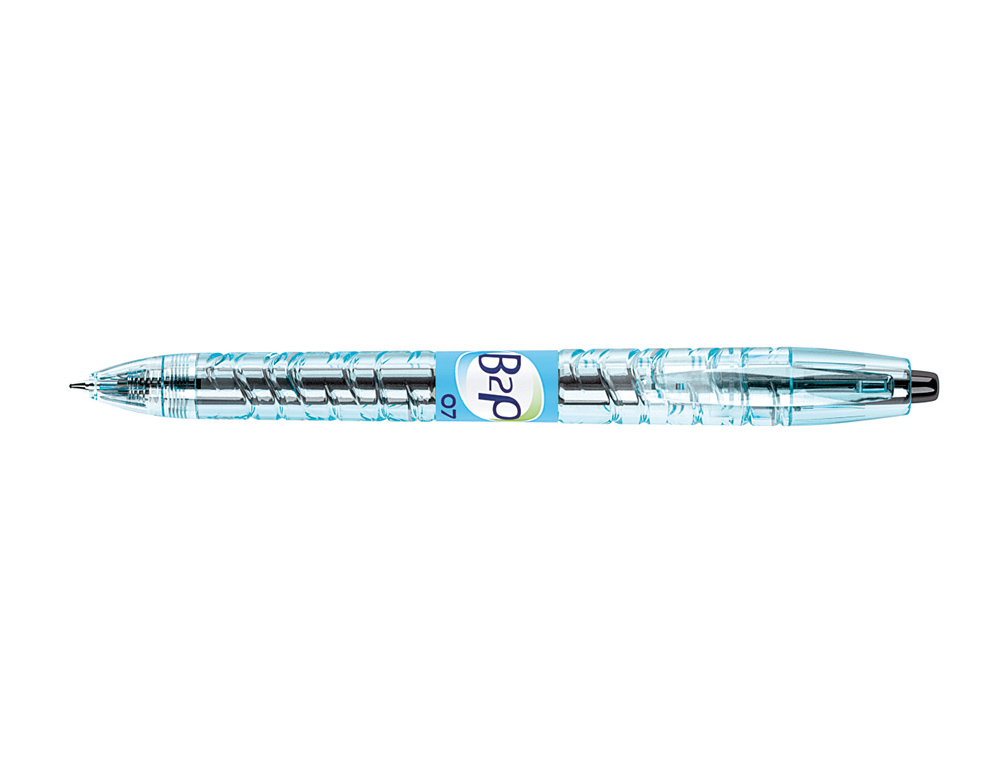 ROLLER PILOT B2P GEL CRITURE MOYENNE 0.7MM CORPS PLASTIQUE RECYCL TRANSLUCIDE RECHARGEABLE COLORIS NOIR