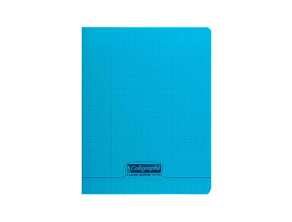 CAHIER PIQUÉ CLAIREFONTAINE COUVERTURE POLYPROPYLÈNE TRANSPARENTE A5+ 17X22CM 96 PAGES 90G SÉYÈS COLORIS BLEU