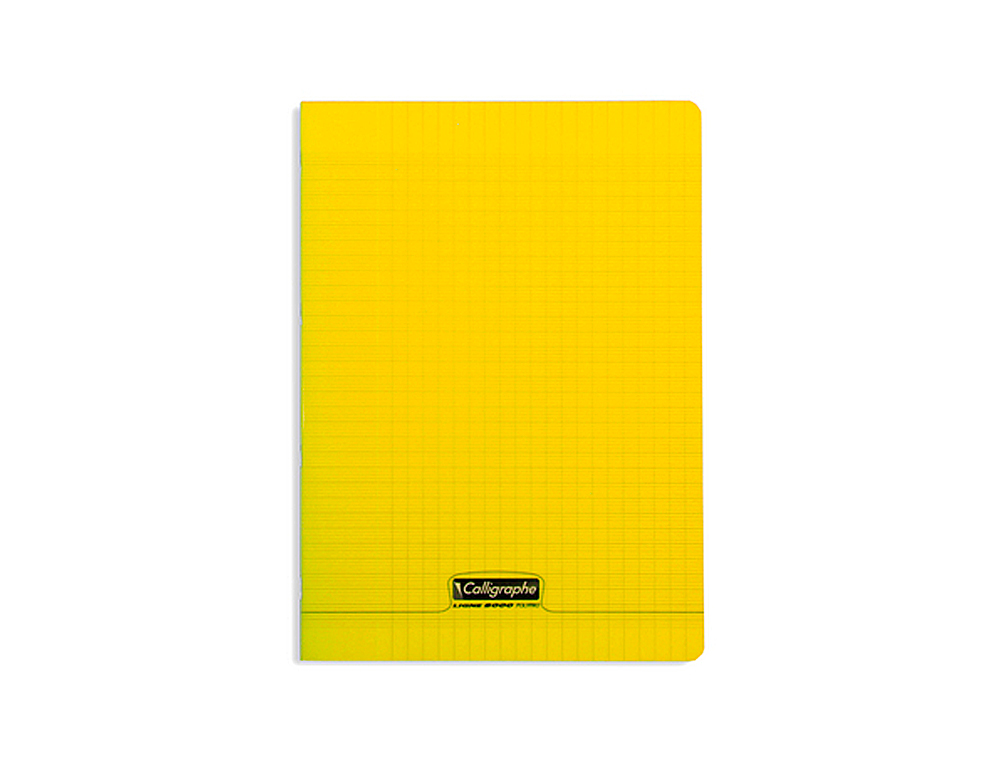 CAHIER PIQU CLAIREFONTAINE COUVERTURE POLYPROPYLNE TRANSPARENTE A4 21X29,7CM 96 PAGES 90G SYS COLORIS JAUNE