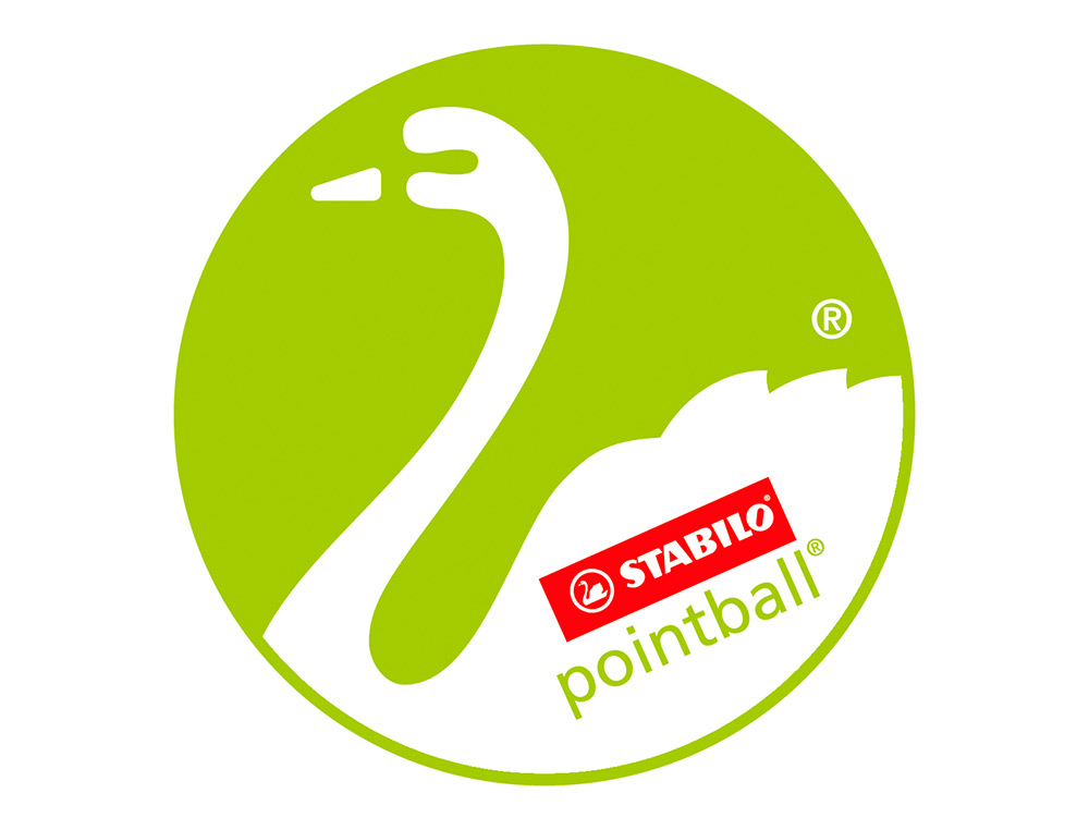 STYLO-BILLE STABILO POINTBALL PLASTIQUE RECYCLÉ 3500M D'ÉCRITURE RECHARGEABLE RÉTRACTABLE GRIP ANTIDÉRAPANT NOIR