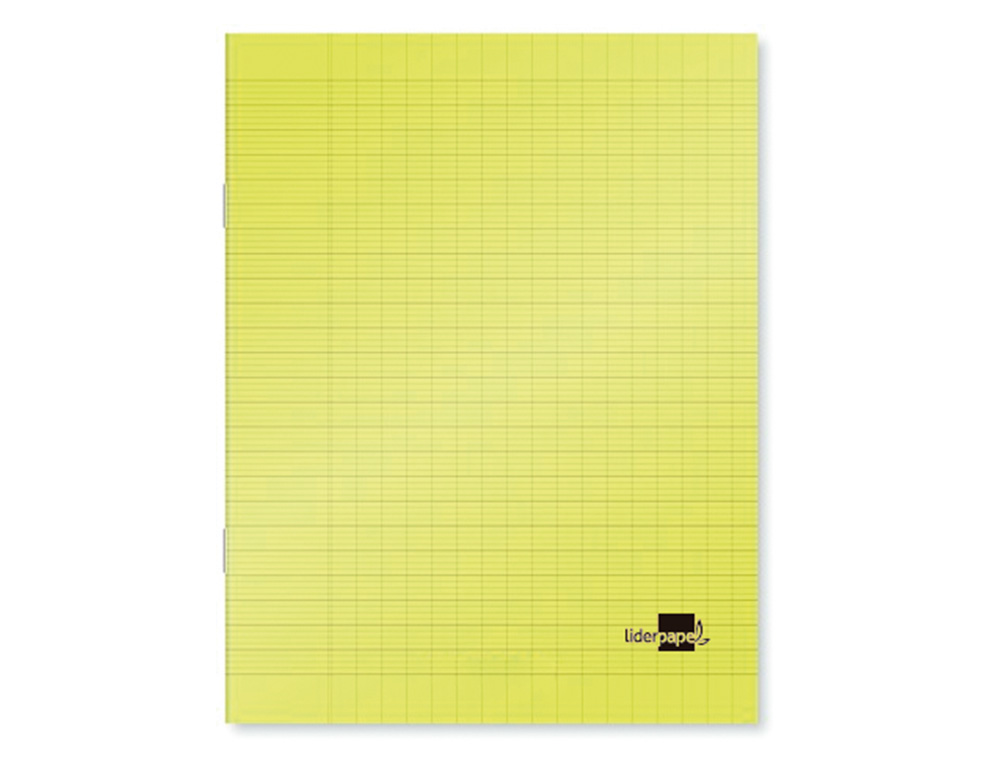 CAHIER PIQUÉ LIDERPAPEL COUVERTURE PLASTIQUE SOUPLE A4 21X29,7CM 96 PAGES SÉYÈS COLORIS JAUNE