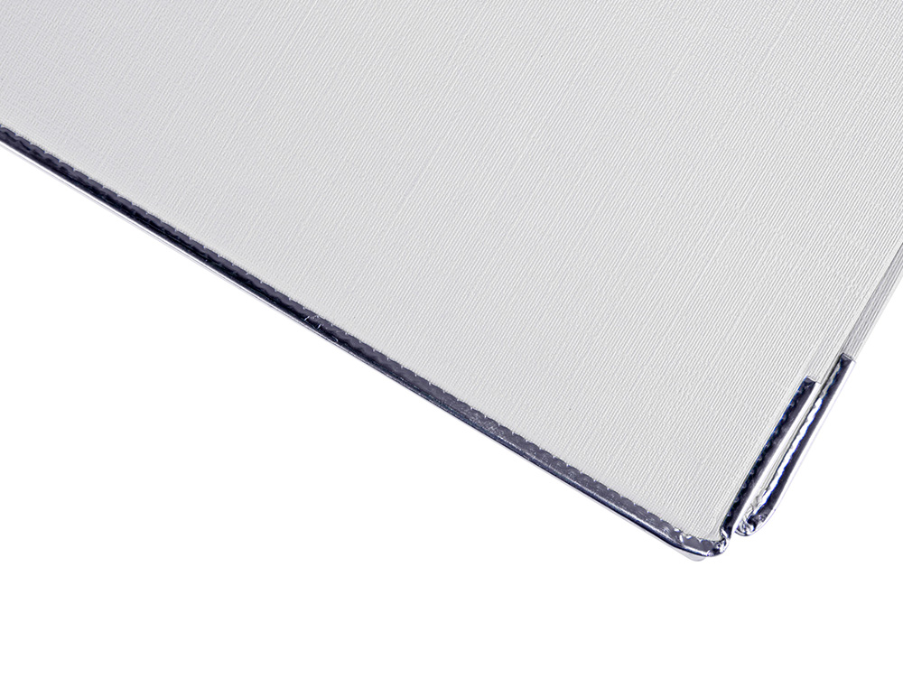 CLASSEUR LEVIER LIDERPAPEL DOCUMENTA FOLIO CARTON REMBORDE DOS 75MM RADO METALLIQUE COLORIS BLANC