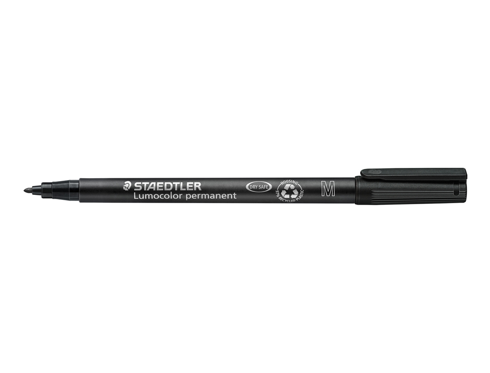 STYLO-FEUTRE STAEDTLER LUMOCOLOR PERMANENT POINTE MOYENNE MULTI-SUPPORTS SCHAGE IMMDIAT RSISTANT EAU COLORIS NOIR