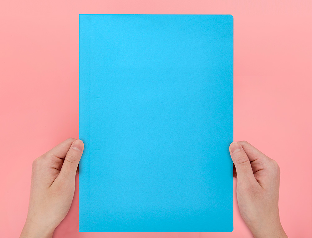 SOUS-CHEMISE LIDERPAPEL PAPIER CARTONN 180G 310X230MM DOCUMENT A4 210X297MM COLORIS COLORIS BLEU CIEL