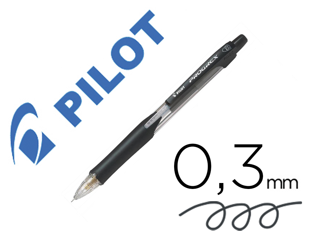 PORTE-MINES PILOT PROGREX BEGREEN RECHARGEABLE 0,3MM    COLORIS NOIR