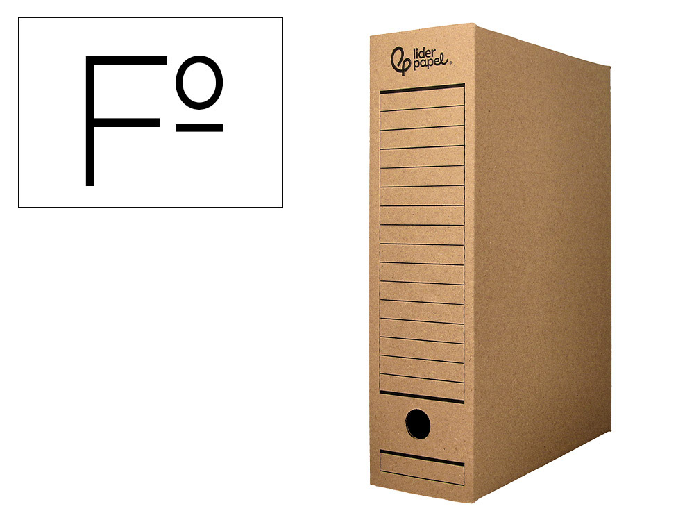BOITE A ARCHIVES LIDERPAPEL CARTON RECYCLE 325G/M2 DOS    100MM KRAFT 365X100X251MM