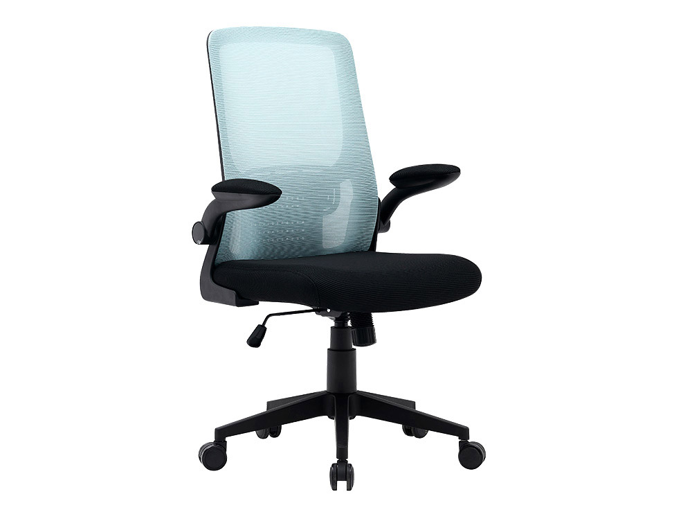 CHAISE OPERATEUR Q-CONNECT ALBA MAILLE BASE METALLIQUE HAUT MAX 1110 LARG 610 PROF 580MM ROUES PREMIUM COLORIS BLEU-NOIR