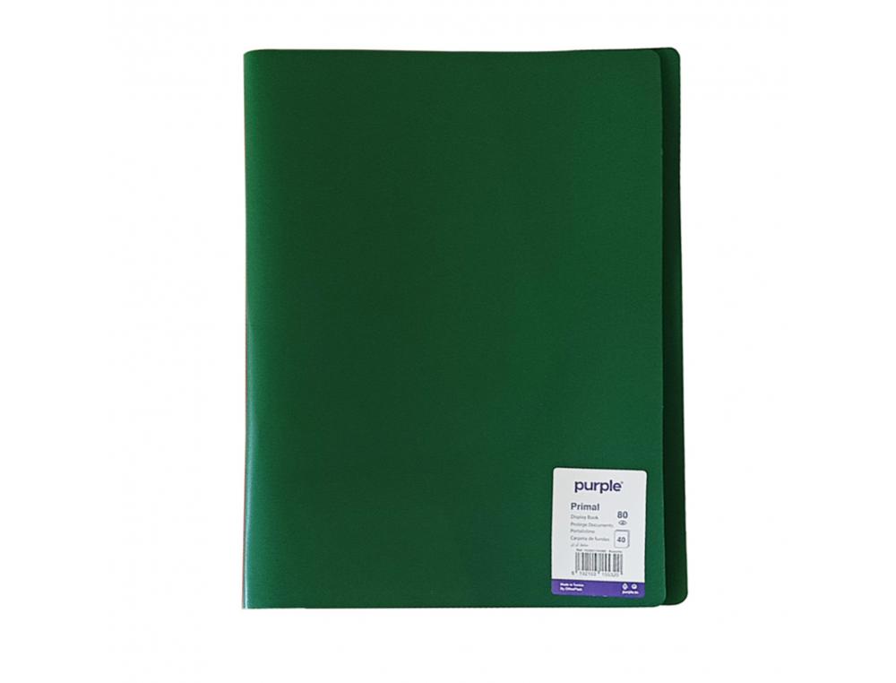PROTEGE-DOCUMENTS OFFICE PLAST ECO GREEN RECYCLE 40    VUES QUALITE PP 40 MICRONS    GRAINE COLORIS VERT
