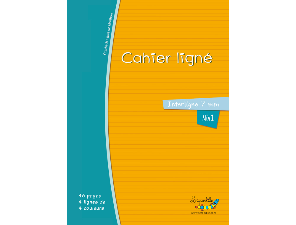 CAHIER HAMELIN SERPODILE 21X29.7 CM A4 48 PAGES DOUBLE LIGNE 7MM NIVEAU 1
