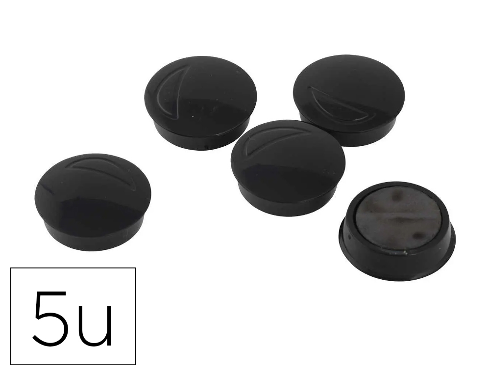 LOT AIMANTS CARPENTRAS RONDS NOIR DIAMETRE DE 27MM 5       UNITES