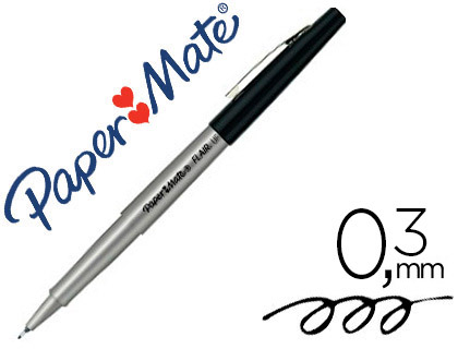 STYLO-FEUTRE PAPER MATE FLAIR ULTRA FINE CANDY POP CRITURE 0.4MM SANS BAVURES NE TRANSPERCE PAS LE PAPIER COLORIS NOIR