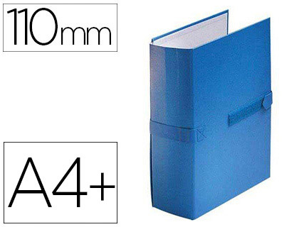 CHEMISE BALACRON OXFORD 24X32CM EXTENSION 110MM RABAT FERMETURE VELCRO COLORIS BLEU