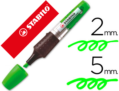 SURLIGNEUR STABILO LUMINATOR TRAC 2/5MM ENCRE LIQUIDE NIVEAU VISIBLE BASE ERGONOMIQUE COULEUR VERT