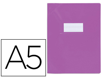 PROTGE-CAHIER ELBA SCHOOL LIFE PVC 18/100E PORTE-TIQUETTE ET TIQUETTE 170X220MM COLORIS VIOLET