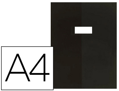 PROTGE-CAHIER ELBA STRONG LINE PVC CRISTAL 15/100E RABATS PORTE-TIQUETTE ET TIQUETTE A4 210X297MM NOIR CRISTAL