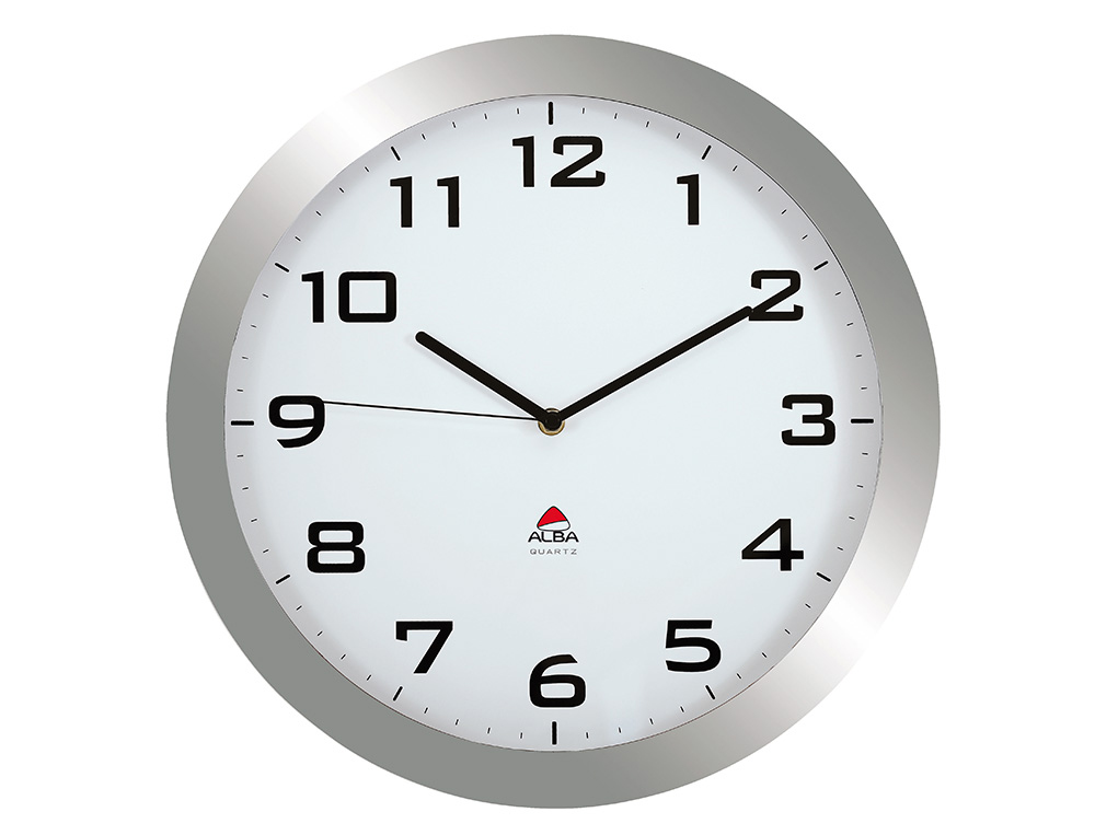 HORLOGE ALBA GRAND FORMAT CLASSIQUE QUARTZ 3 AIGUILLES RONDE CADRAN ABS 38CM DIAMTRE PILE 1.5V NON FOURNIE