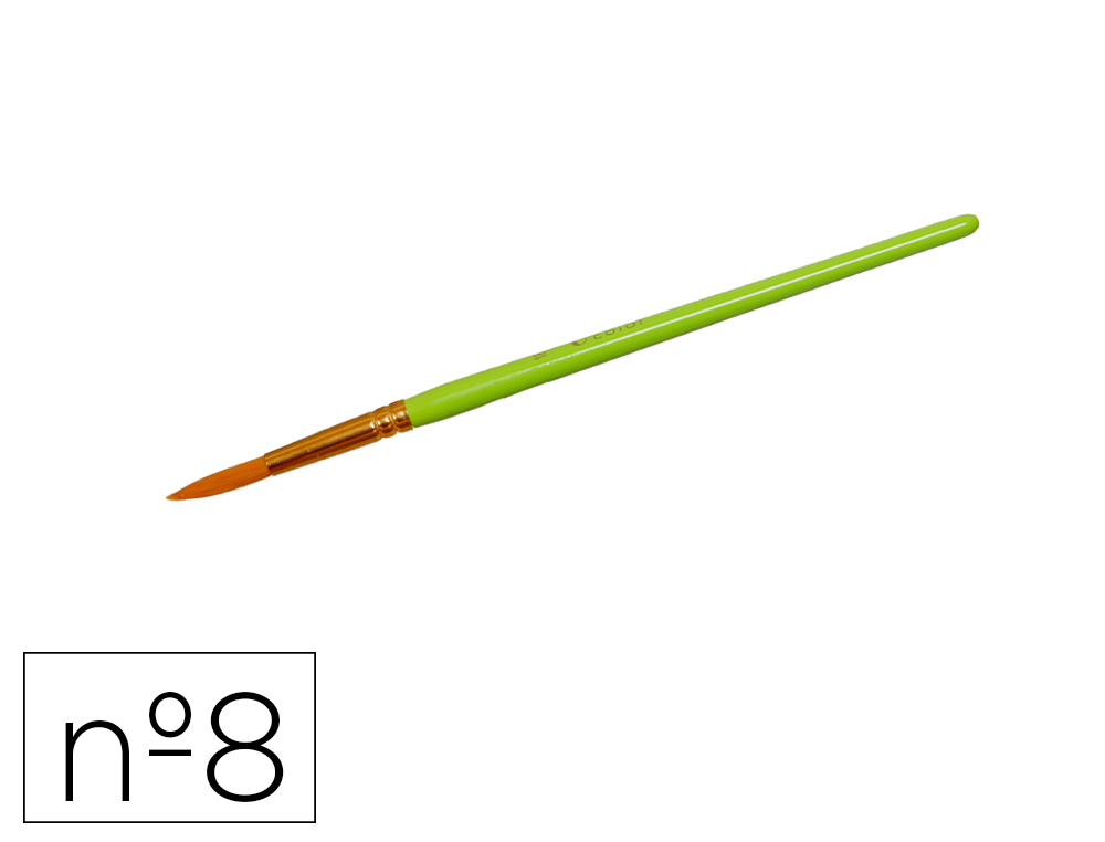 PINCEAU O'COLOR POILS SYNTHETIQUE N8 NYLON SOUPLES NERVEUX VIROLE ALUMINIUM MANCHE BOIS  LAQUE LOT 10 UNITES
