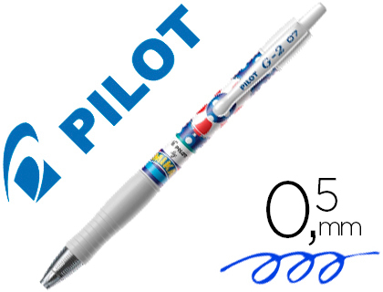 STYLO-BILLE PILOT G2 7 MIKA DITION LIMITE BOUE CRITURE MOYENNE ENCRE GEL RTRACTABLE CORPS TRANSLUCIDE BLEUE
