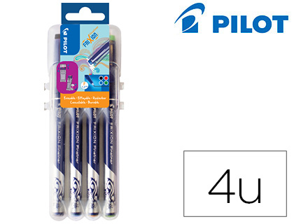 STYLO-FEUTRE PILOT EVOLUTIVE POINTE MOYENNE COLORIS NOIR BLEU ROUGE VERT SET DE 4 UNITS