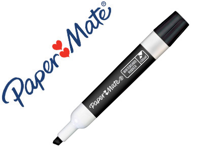 MARQUEUR PAPER MATE EFFACABLE TABLEAU BLANC POINTE          BISEAUTEE COLORIS NOIR