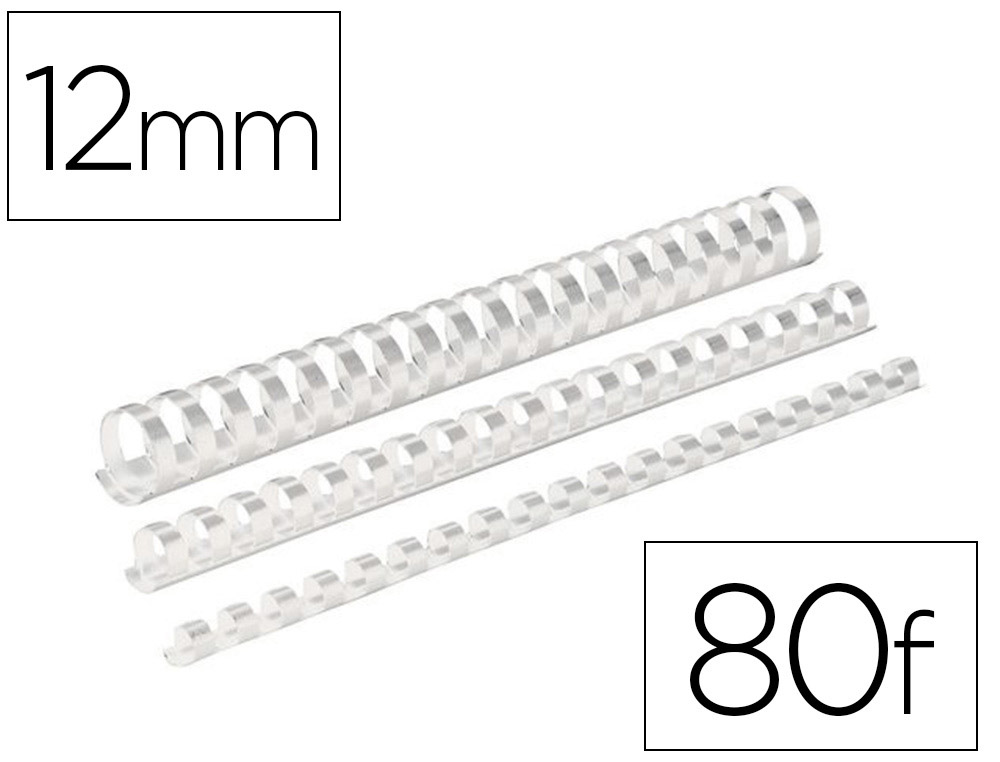 RELIURE PLAST 12,5MM BLANC