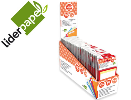 TIQUETTE ADHSIVE LIDERPAPEL 400X200X500MM PRSENTOIR 250 TUIS/10F TIQUETTES