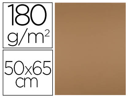 PAPIER CARTONNE LIDERPAPEL 50X65CM 180GR COLORIS MARRON  CLAIR