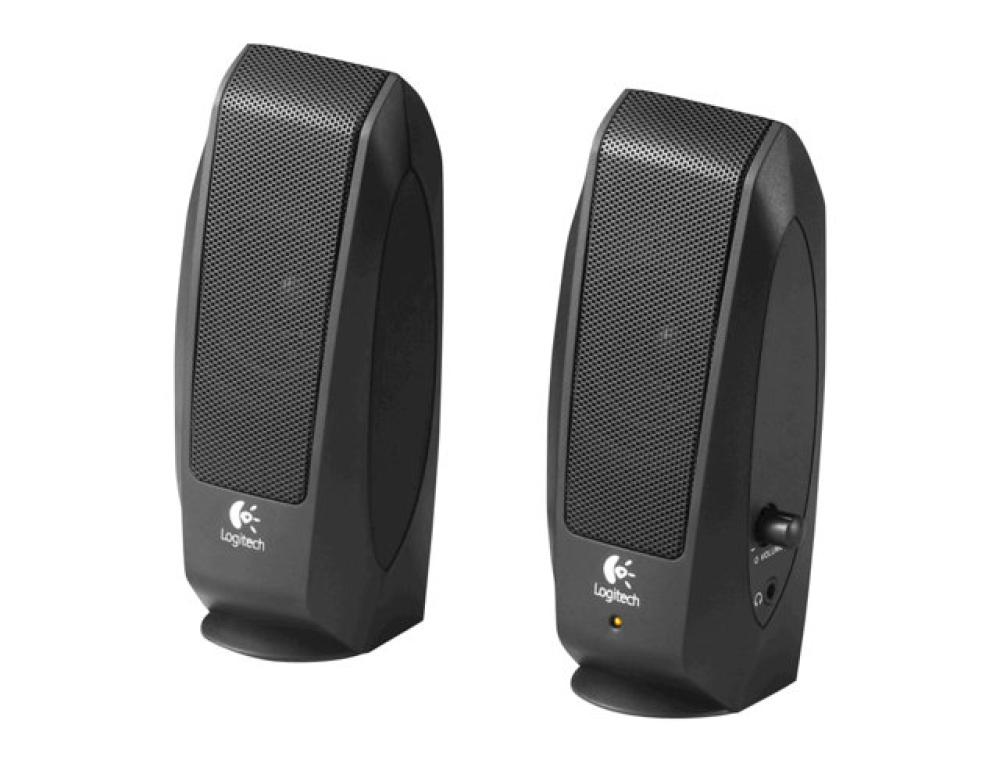 HAUT-PARLEURS LOGITECH S120 ULTRA-MINCE STÉRÉO ENTRÉE     3,5MM 68X64X158MM COLORIS     NOIR LC03991
