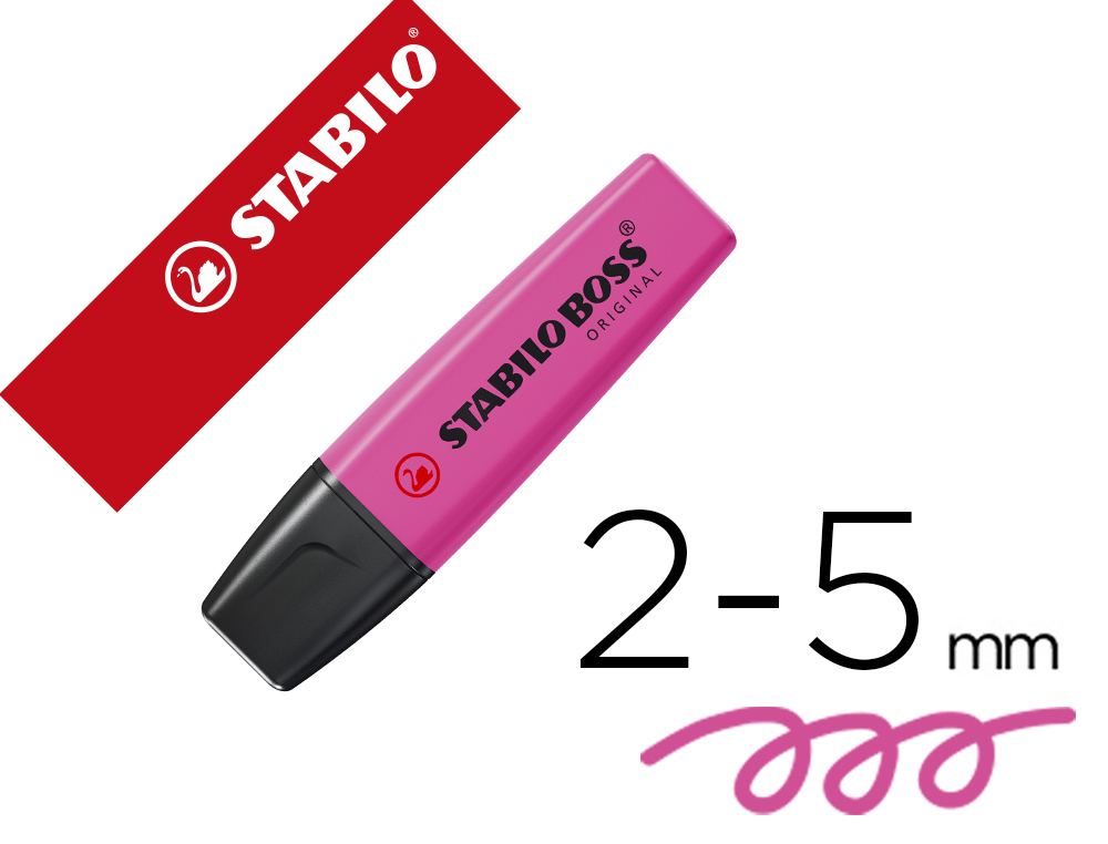 SURLIGNEUR STABILO BOSS TRAC 2/5MM POINTE BISEAUTE ENCRE UNIVERSELLE BASE EAU RSISTANTE LUMIRE COLORIS LILAS