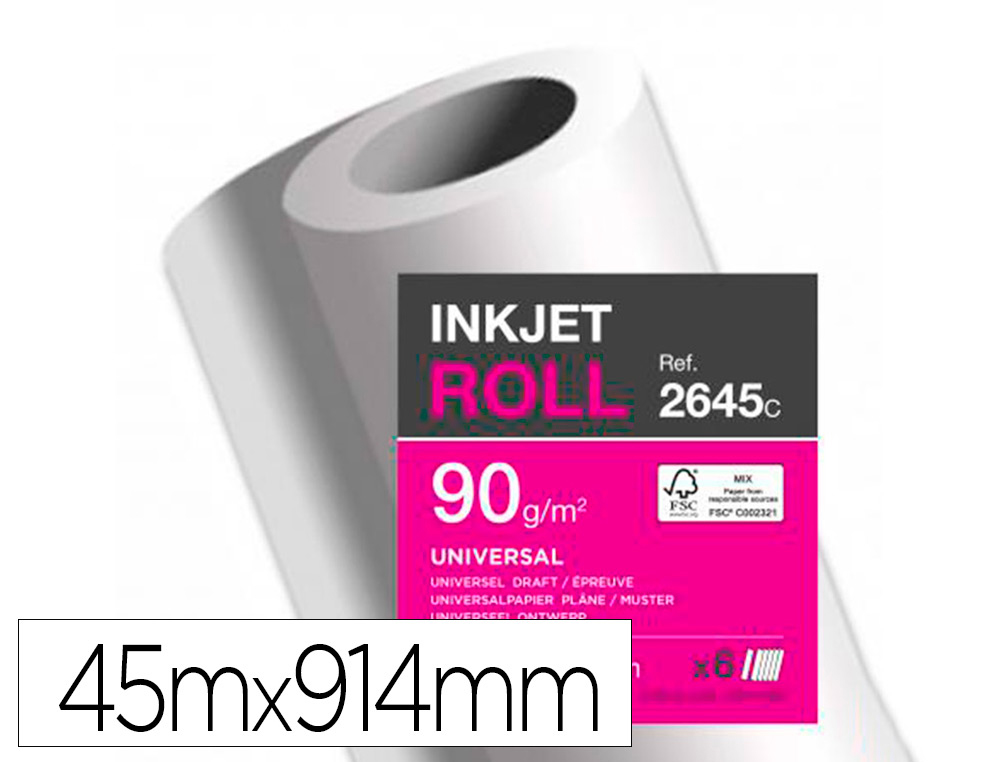 PAPIER CLAIREFONTAINE PLAN EXTRA BLANC LARGEUR 45MX914MM 90G APPLICATION JET D'ENCRE   QUALITE PHOTO BOBINE