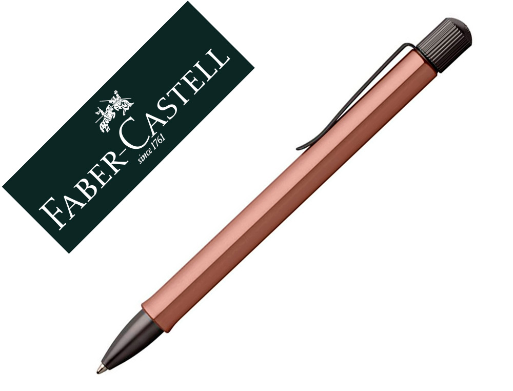 STYLO-BILLE FABER CASTELL HEXO ALUMINIUM BRONZE