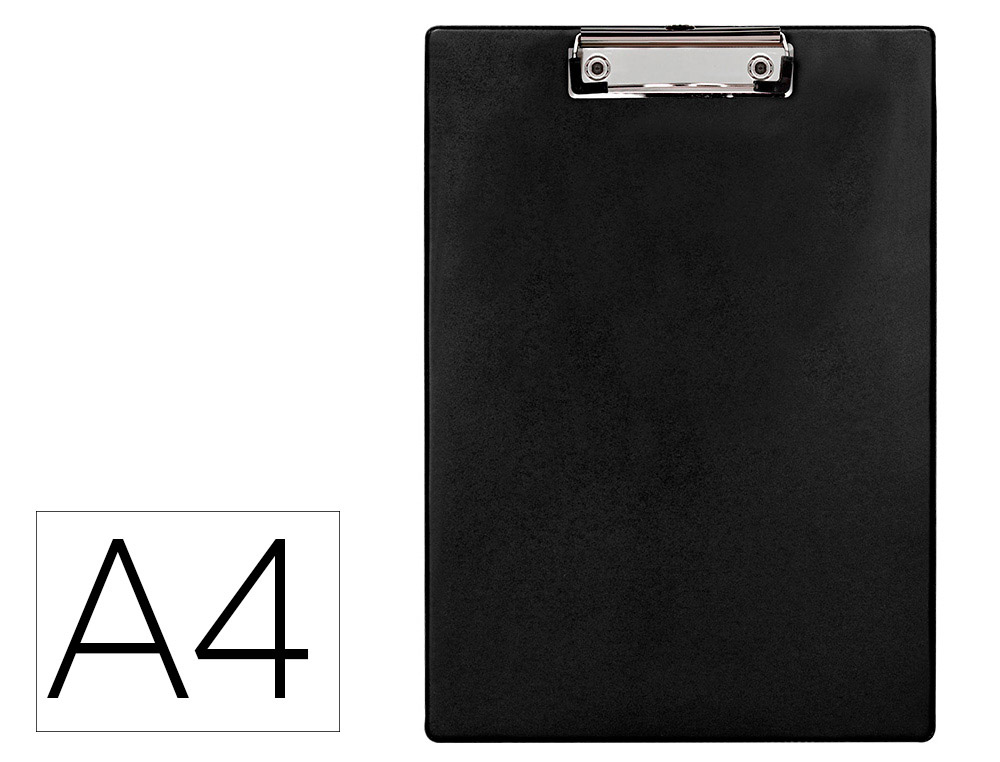 PORTE-BLOC Q-CONNECT DIN A4 PLASTIQUE 50% RECYCLE         EPAISSEUR 2,1MM COLORIS NOIR