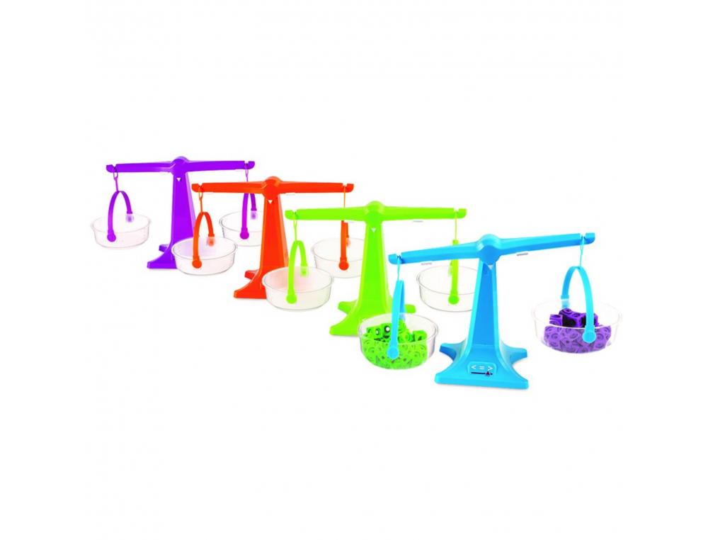 MESURE ET POIDS HAND2MIND BALANCES PLATEAU SEAUX        TRANSPARENTS 500 ML LOT DE 4  COLORIS ASSORTIS