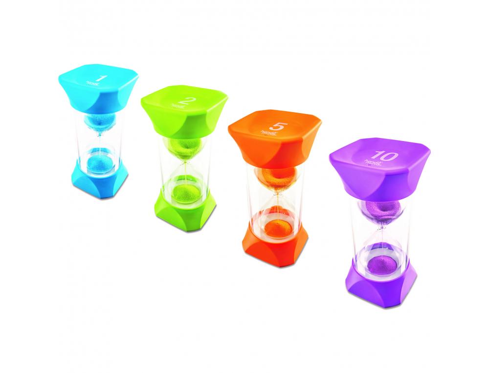 MESURE DU TEMPS HAND2MIND SABLIERS MINUTERIE EN         PLASTIQUE 4 SABLIERS COLORIS  ASSORTIS