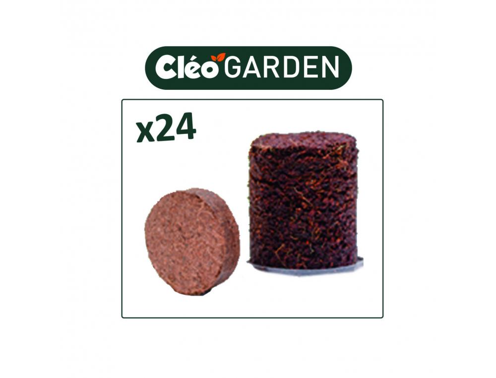 JARDINAGE ET BIODIVERSITE CLEOGARDEN TERREAU COMPRESSE  GONFLE EN 5 A 10 MIN LOT DE   24