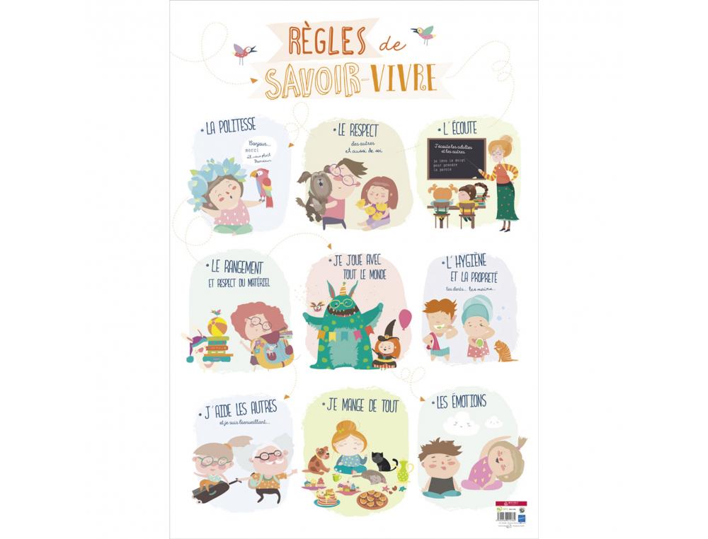 POSTERS SOUPLES BOUCHUT SAVOIR VIVRE SUPPORTS         LUDIQUES MATERIAU SOUPLE 150G 52X76 CM