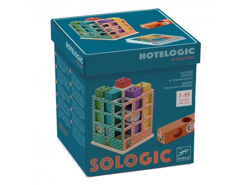 SPATIALISATION DJECO HOTELOGIC PLACER CLIENTS      HOTEL 30 CARTES 1 CUBE EN     PLASTIQUE 5 BATONNETS 1