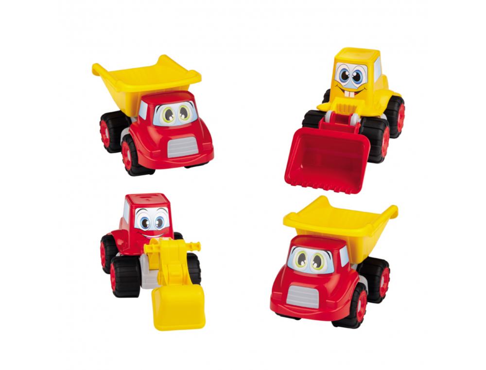 LOT DE 4 ENGINS DE CHANTIER ROUES SOUPLES LAP