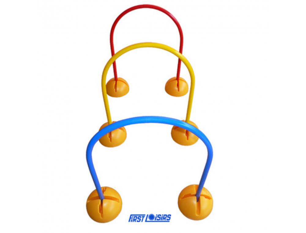 ACCESSOIRES DE PARCOURS FIRST LOISIRS ARCS TUNNELS REGLABLE EN HAUTEUR LIVRE SANS SOCLES  LOT DE 3 ARCS