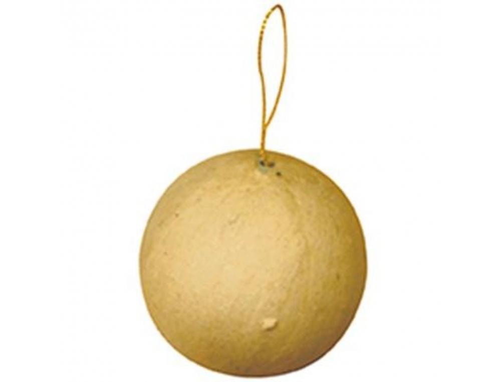 SUSPENSION BOULE GRANE CREATIVE CARTON NOEL 6,5CM OR