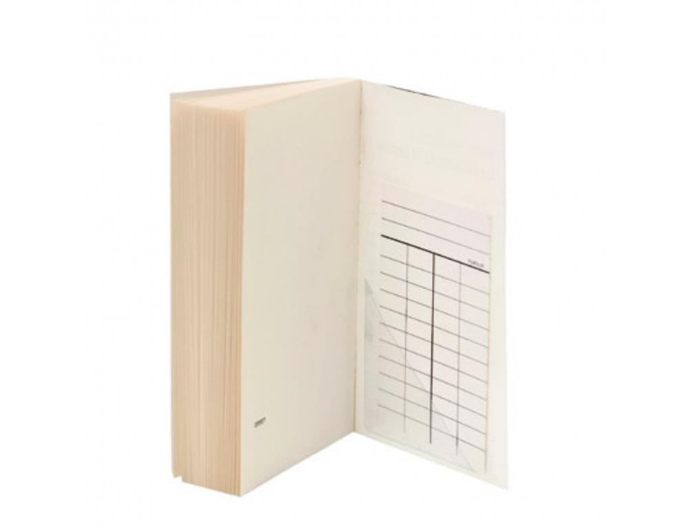 FICHE DE PRET FILMOLUX IMPRIMEE 4 COLONNES POUR      LIVRES BIBLIOTHEQUES 125X75MM COLORIS BLANC PAQUET DE 250